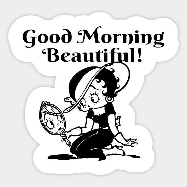 GOOD MORNING BEAUTIFUL Sticker by TheCosmicTradingPost